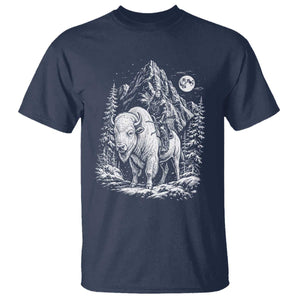 Vintage Native American Bison Rider T Shirt Indigenous Warrior Graphic