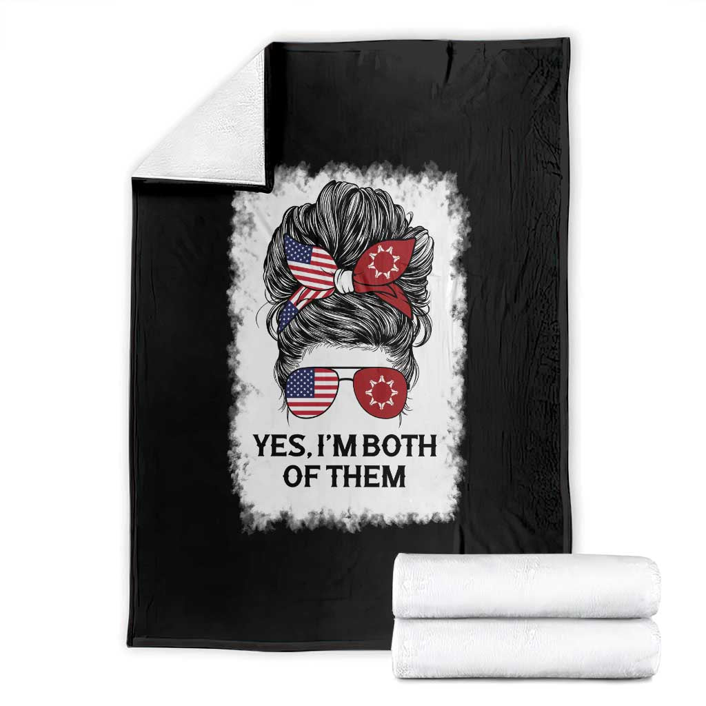 Lakota And American Pride Throw Blanket Im Both Of Them Oglala Native Heritage
