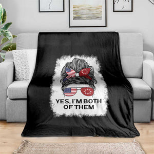 Lakota And American Pride Throw Blanket Im Both Of Them Oglala Native Heritage