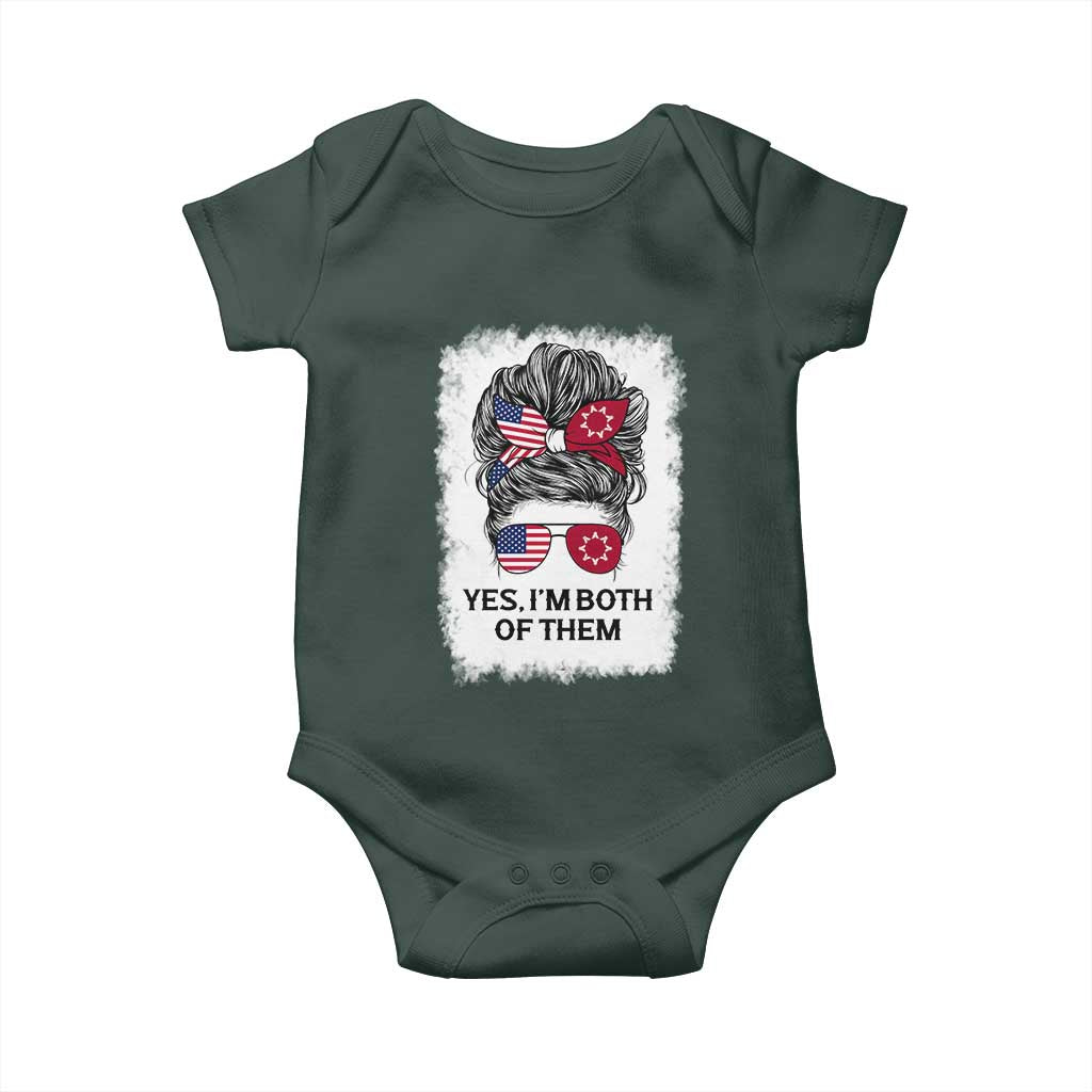 Lakota And American Pride Baby Onesie Im Both Of Them Oglala Native Heritage