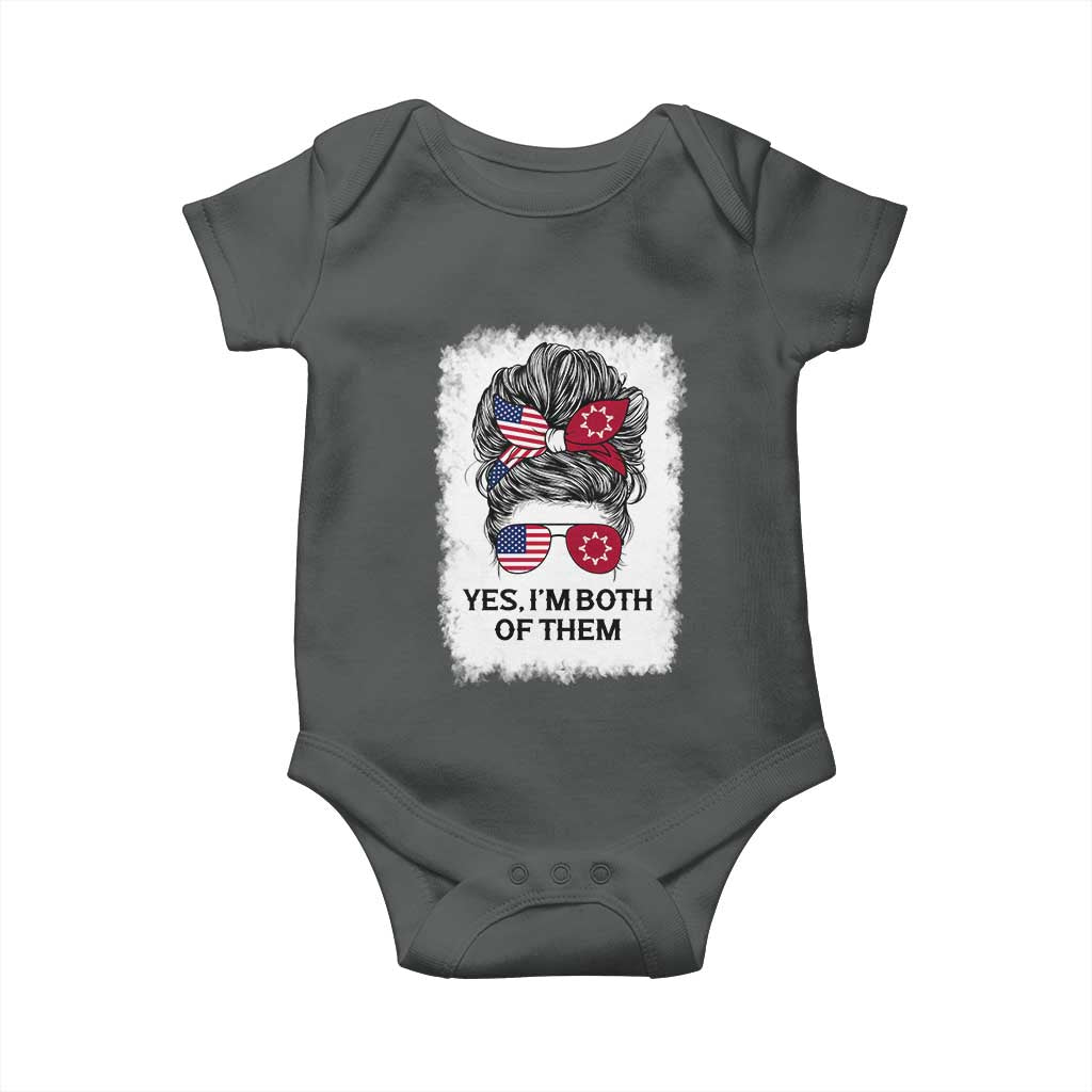 Lakota And American Pride Baby Onesie Im Both Of Them Oglala Native Heritage