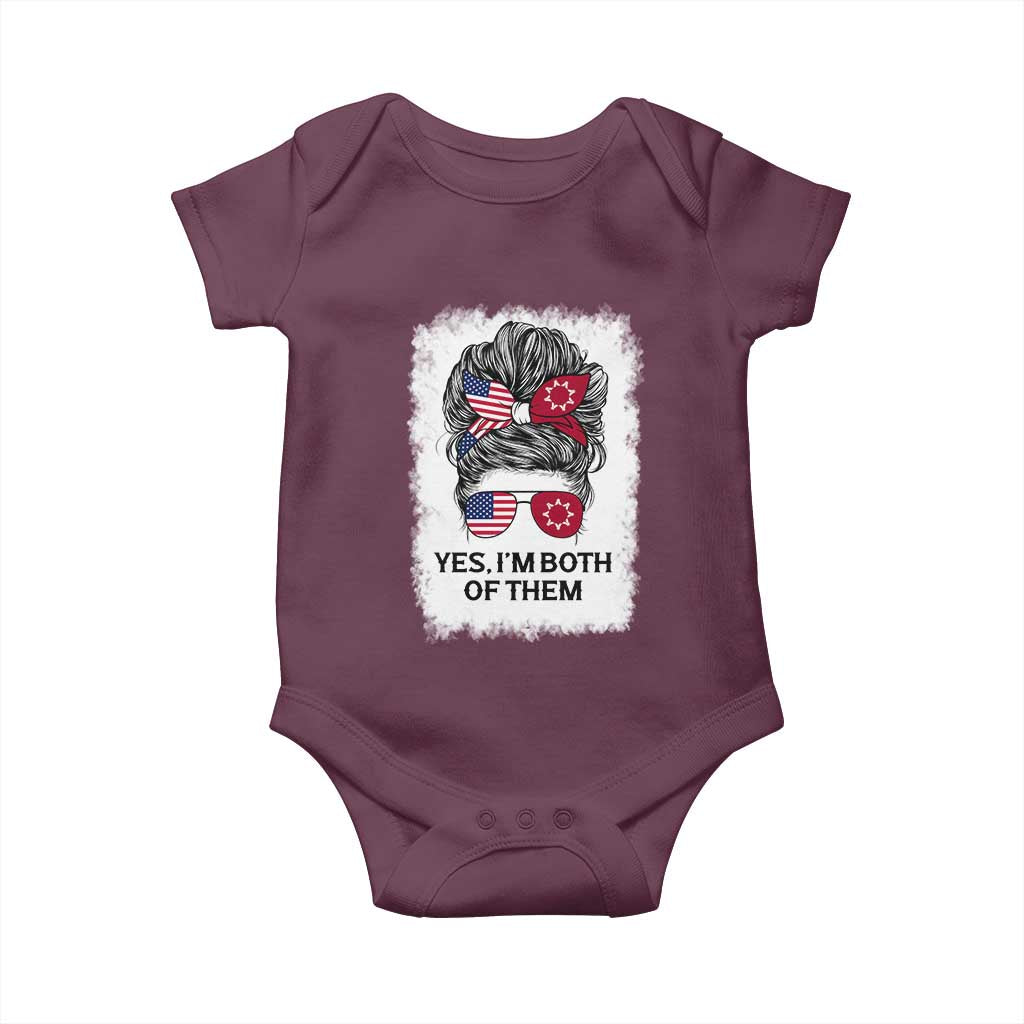Lakota And American Pride Baby Onesie Im Both Of Them Oglala Native Heritage