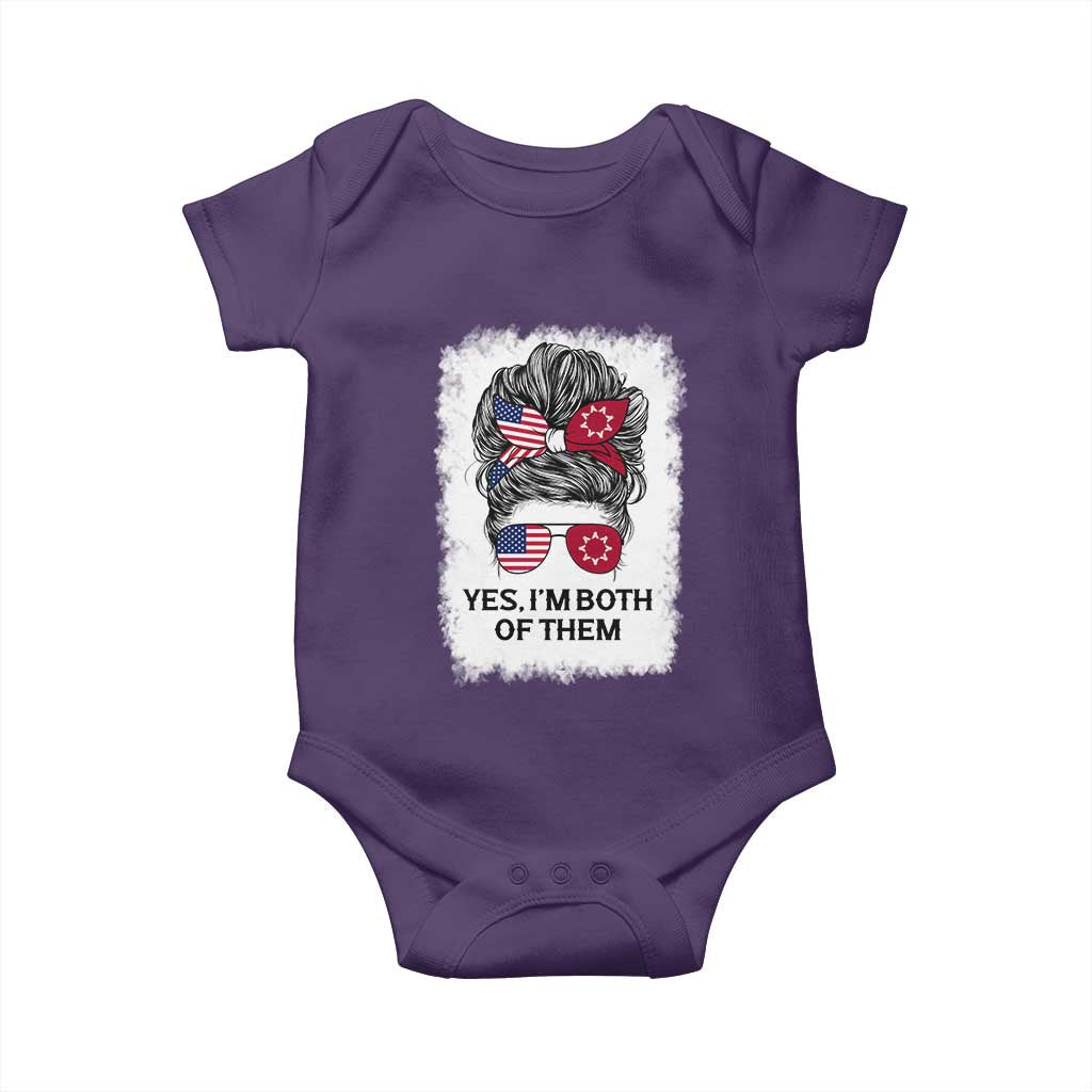 Lakota And American Pride Baby Onesie Im Both Of Them Oglala Native Heritage