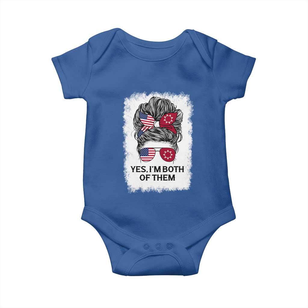 Lakota And American Pride Baby Onesie Im Both Of Them Oglala Native Heritage