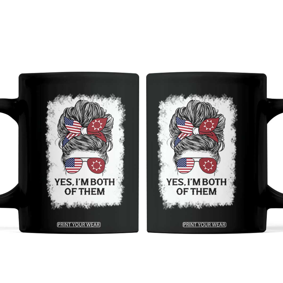 Lakota And American Pride Coffee Mug Im Both Of Them Oglala Native Heritage