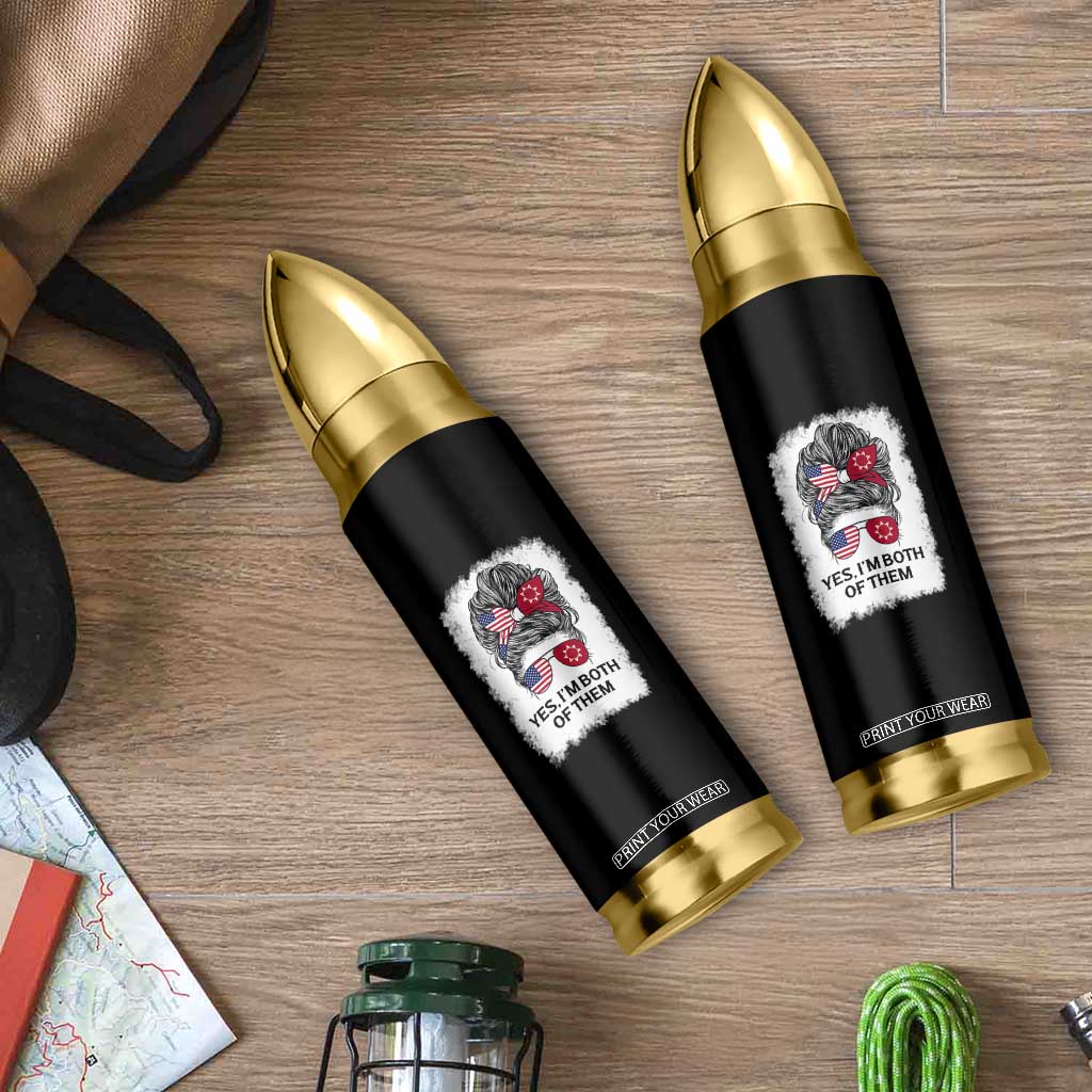 Lakota And American Pride Bullet Tumbler Im Both Of Them Oglala Native Heritage