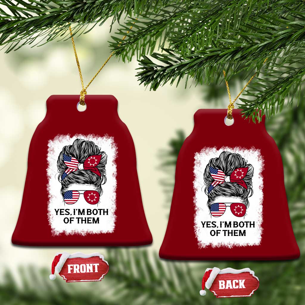 Lakota And American Pride Ceramic Ornament Im Both Of Them Oglala Native Heritage