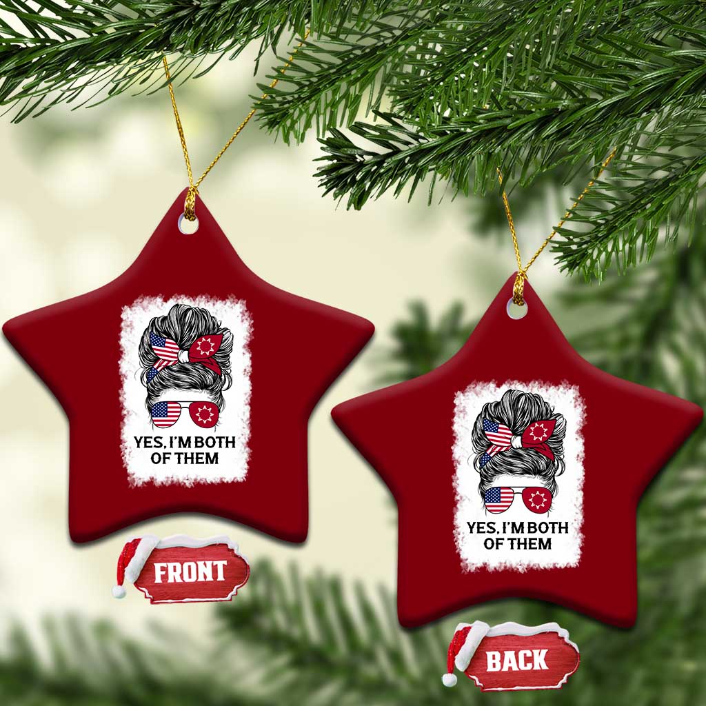 Lakota And American Pride Ceramic Ornament Im Both Of Them Oglala Native Heritage