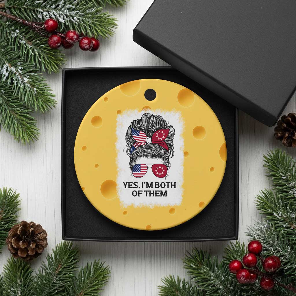 Lakota And American Pride Ceramic Ornament Im Both Of Them Oglala Native Heritage