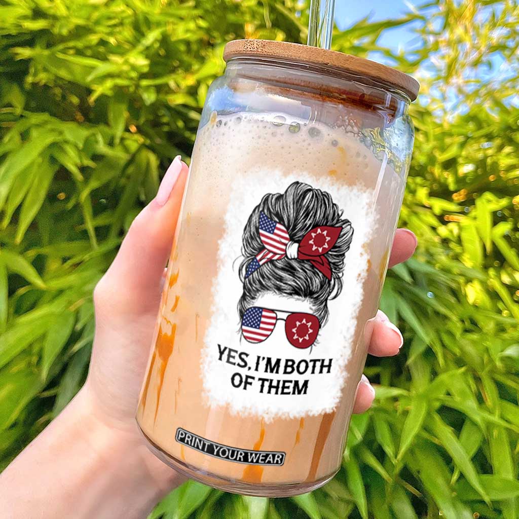 Lakota And American Pride Glass Can Im Both Of Them Oglala Native Heritage