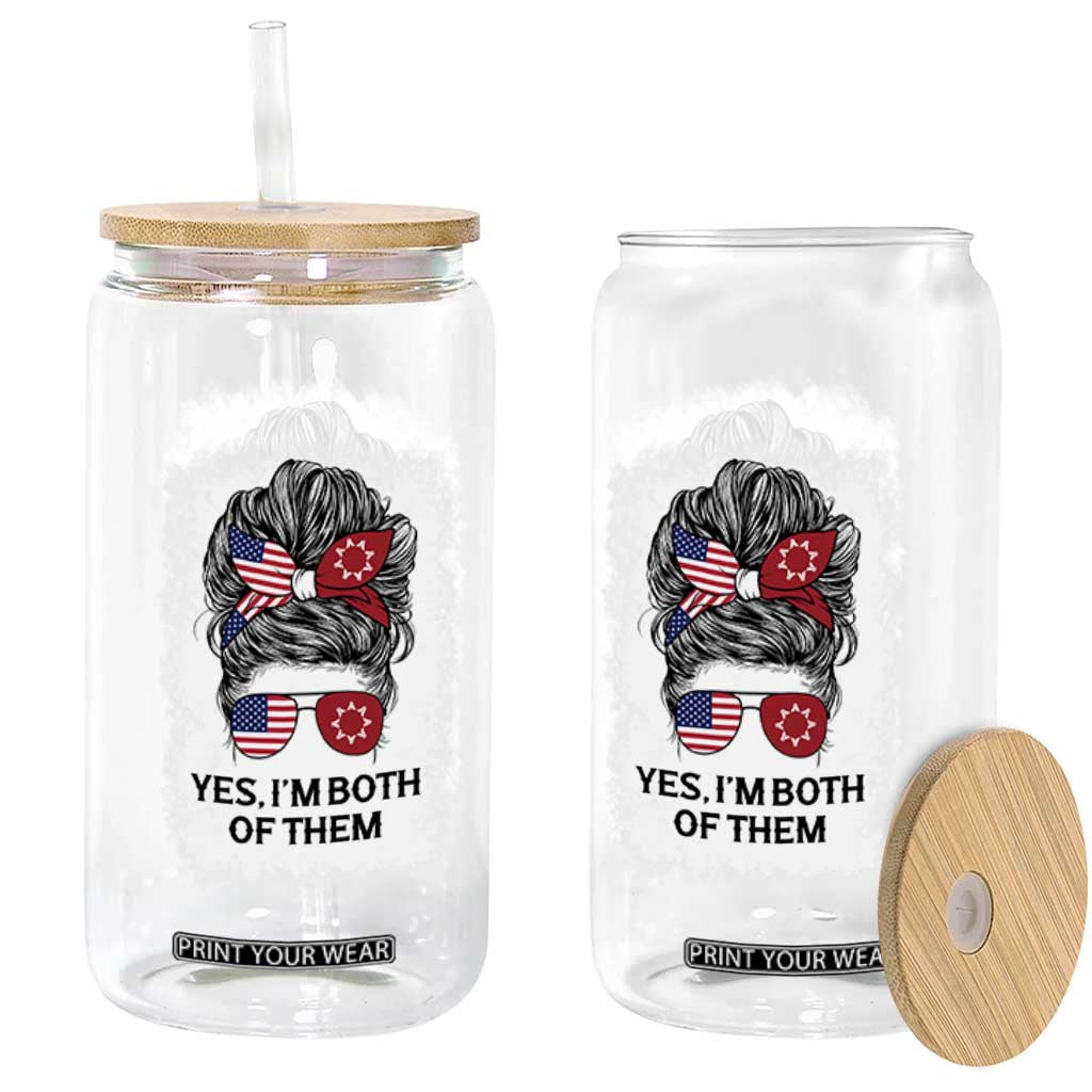 Lakota And American Pride Glass Can Im Both Of Them Oglala Native Heritage