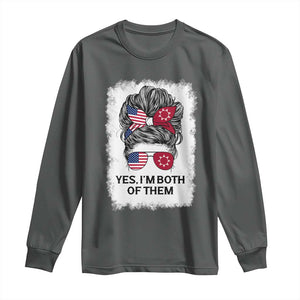 Lakota And American Pride Long Sleeve Shirt Im Both Of Them Oglala Native Heritage