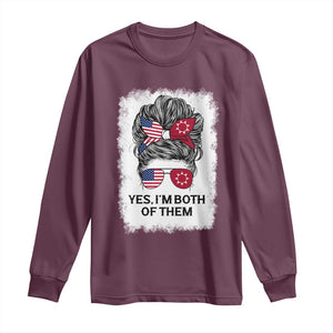 Lakota And American Pride Long Sleeve Shirt Im Both Of Them Oglala Native Heritage