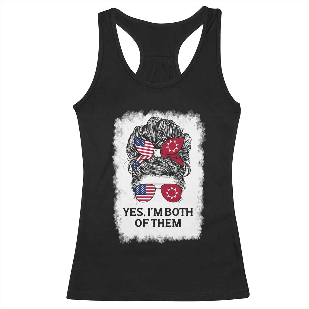 Lakota And American Pride Racerback Tank Top Im Both Of Them Oglala Native Heritage
