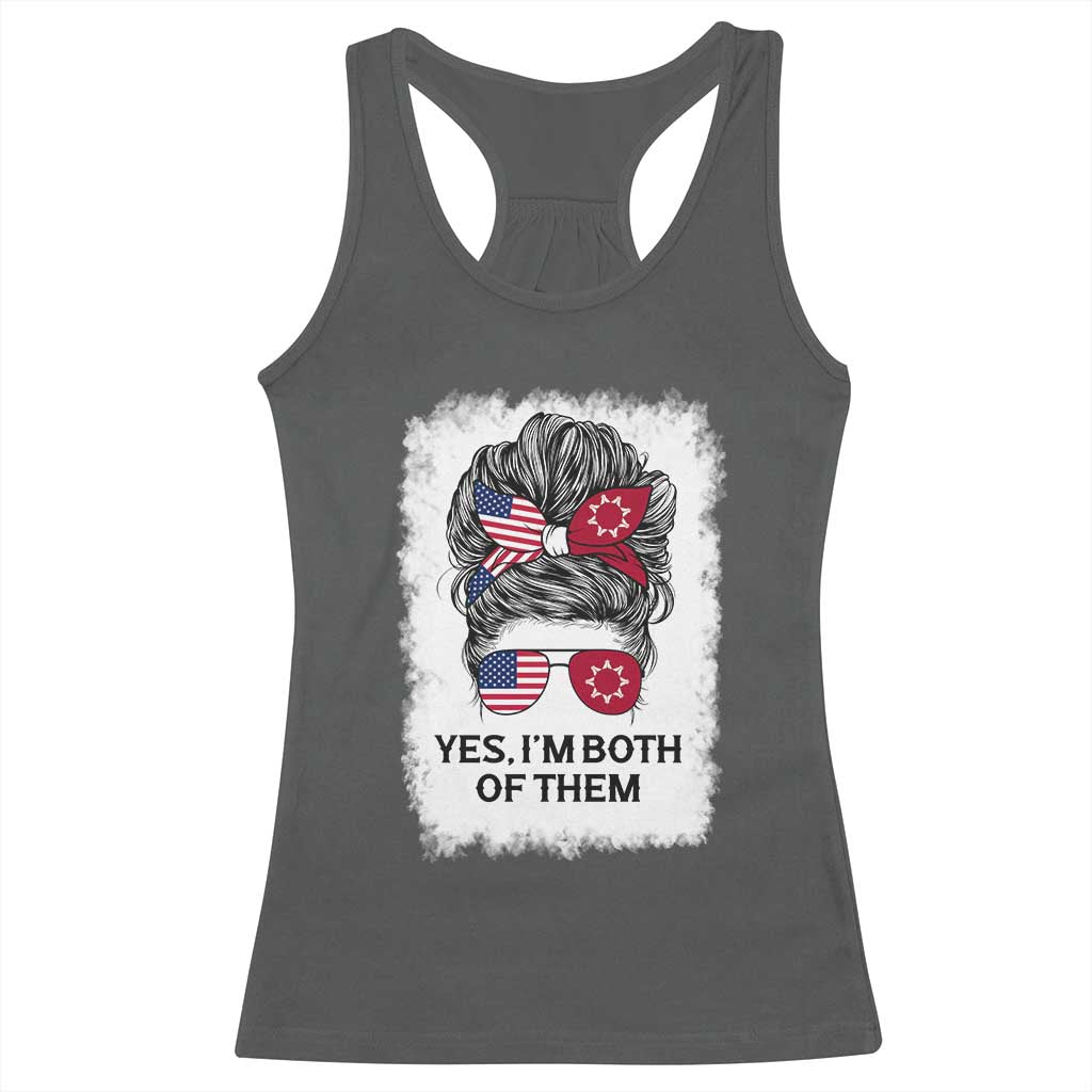 Lakota And American Pride Racerback Tank Top Im Both Of Them Oglala Native Heritage