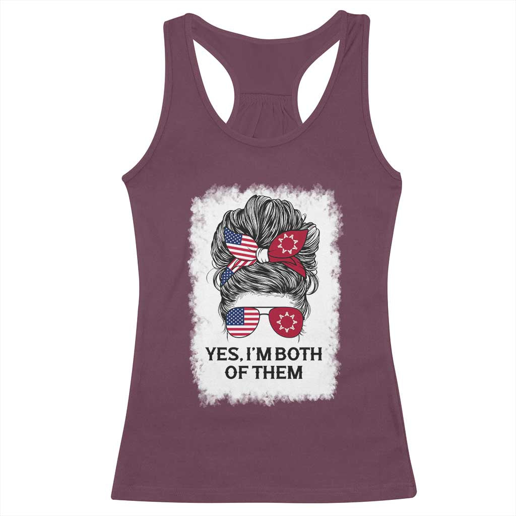 Lakota And American Pride Racerback Tank Top Im Both Of Them Oglala Native Heritage