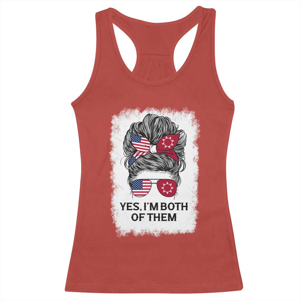 Lakota And American Pride Racerback Tank Top Im Both Of Them Oglala Native Heritage