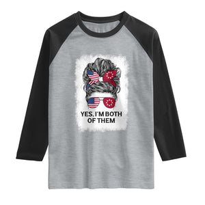 Lakota And American Pride Raglan Shirt Im Both Of Them Oglala Native Heritage