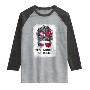 Lakota And American Pride Raglan Shirt Im Both Of Them Oglala Native Heritage