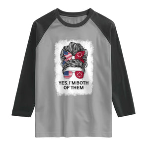 Lakota And American Pride Raglan Shirt Im Both Of Them Oglala Native Heritage