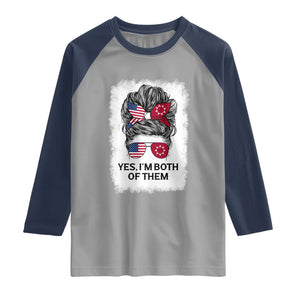 Lakota And American Pride Raglan Shirt Im Both Of Them Oglala Native Heritage