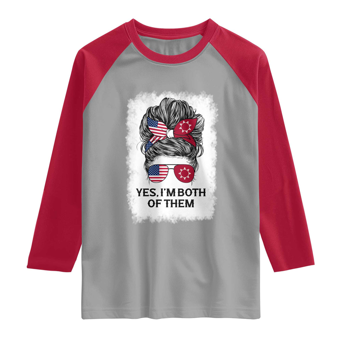 Lakota And American Pride Raglan Shirt Im Both Of Them Oglala Native Heritage