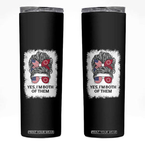 Lakota And American Pride Skinny Tumbler Im Both Of Them Oglala Native Heritage