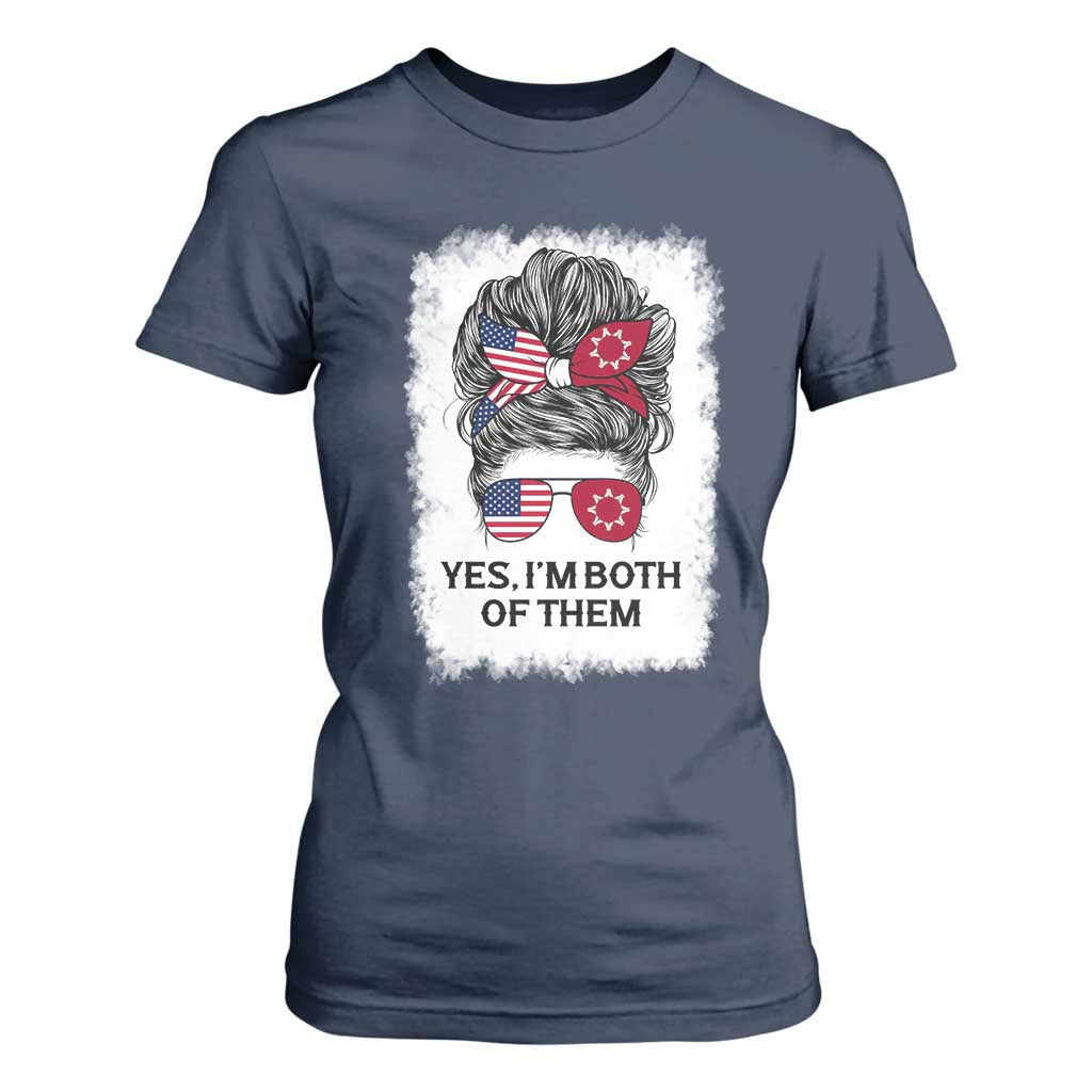 Lakota And American Pride T Shirt For Women Im Both Of Them Oglala Native Heritage