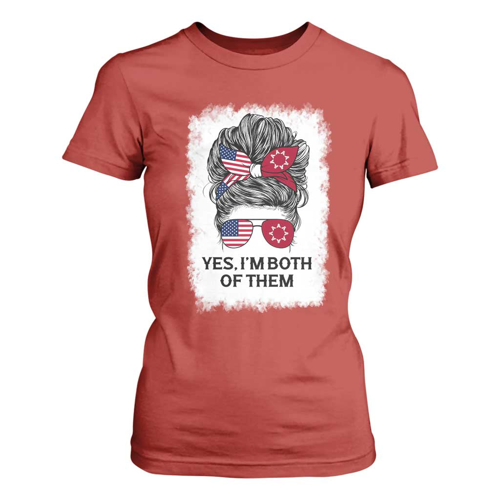 Lakota And American Pride T Shirt For Women Im Both Of Them Oglala Native Heritage