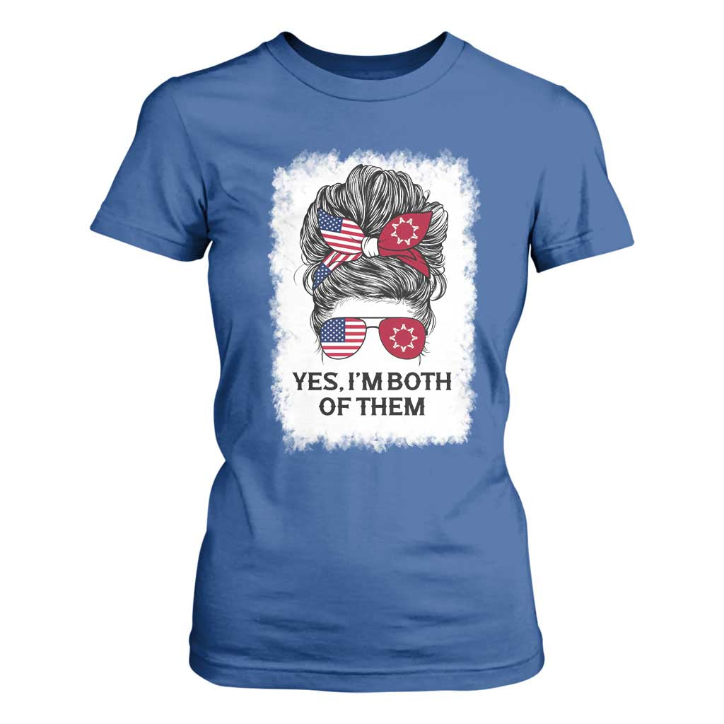 Lakota And American Pride T Shirt For Women Im Both Of Them Oglala Native Heritage