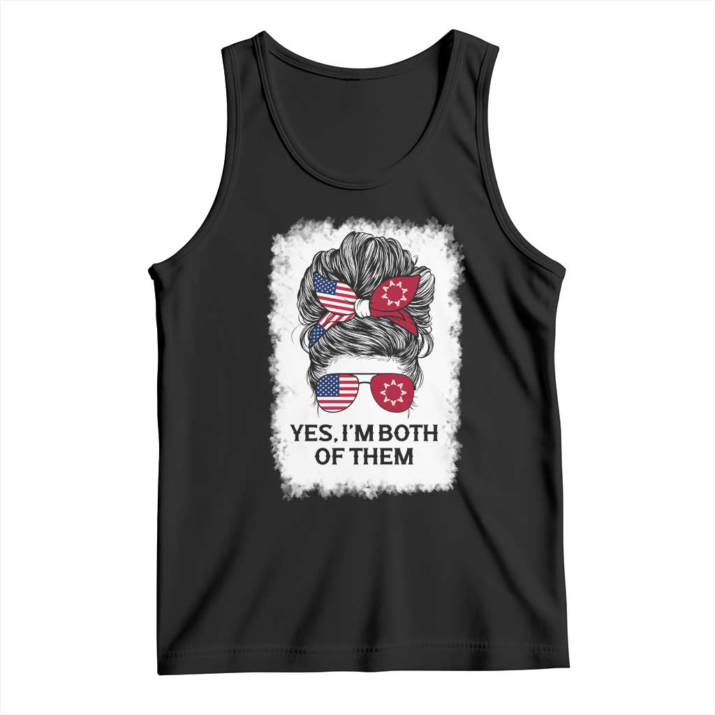 Lakota And American Pride Tank Top Im Both Of Them Oglala Native Heritage TS12 Black Print Your Wear