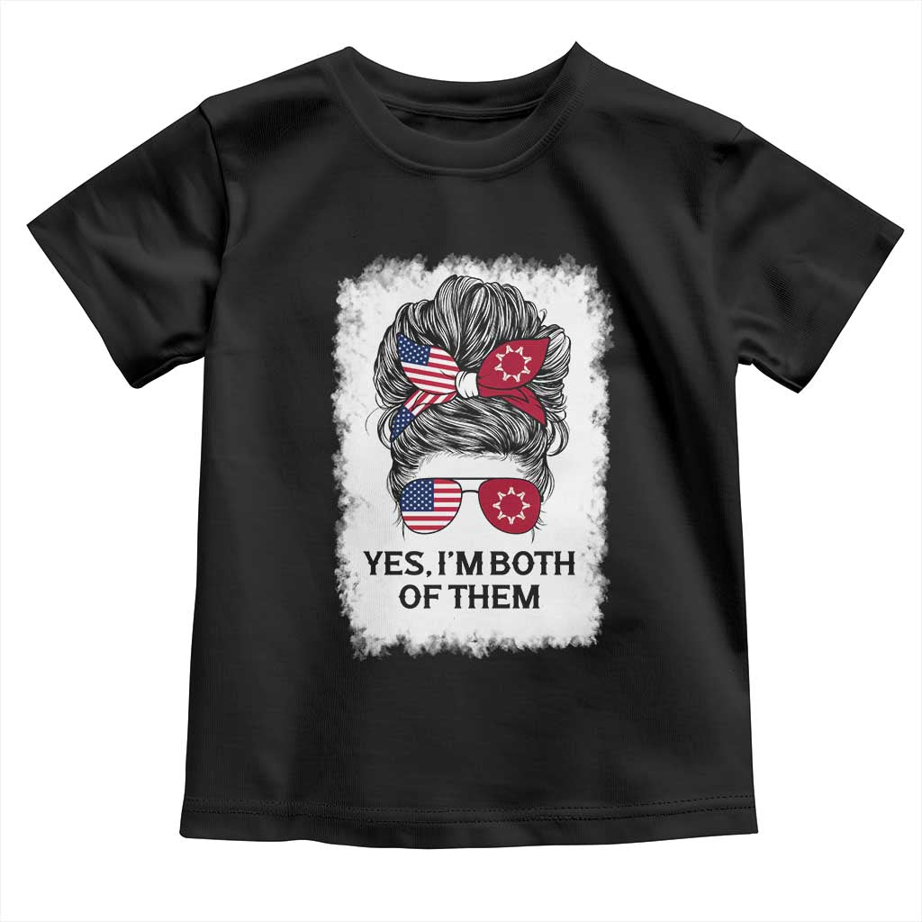 Lakota And American Pride Toddler T Shirt Im Both Of Them Oglala Native Heritage TS12 Black Print Your Wear