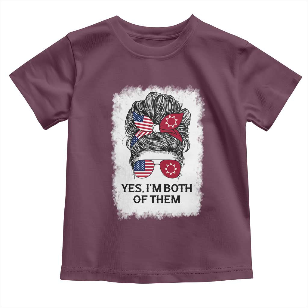 Lakota And American Pride Toddler T Shirt Im Both Of Them Oglala Native Heritage
