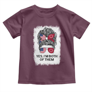 Lakota And American Pride Toddler T Shirt Im Both Of Them Oglala Native Heritage