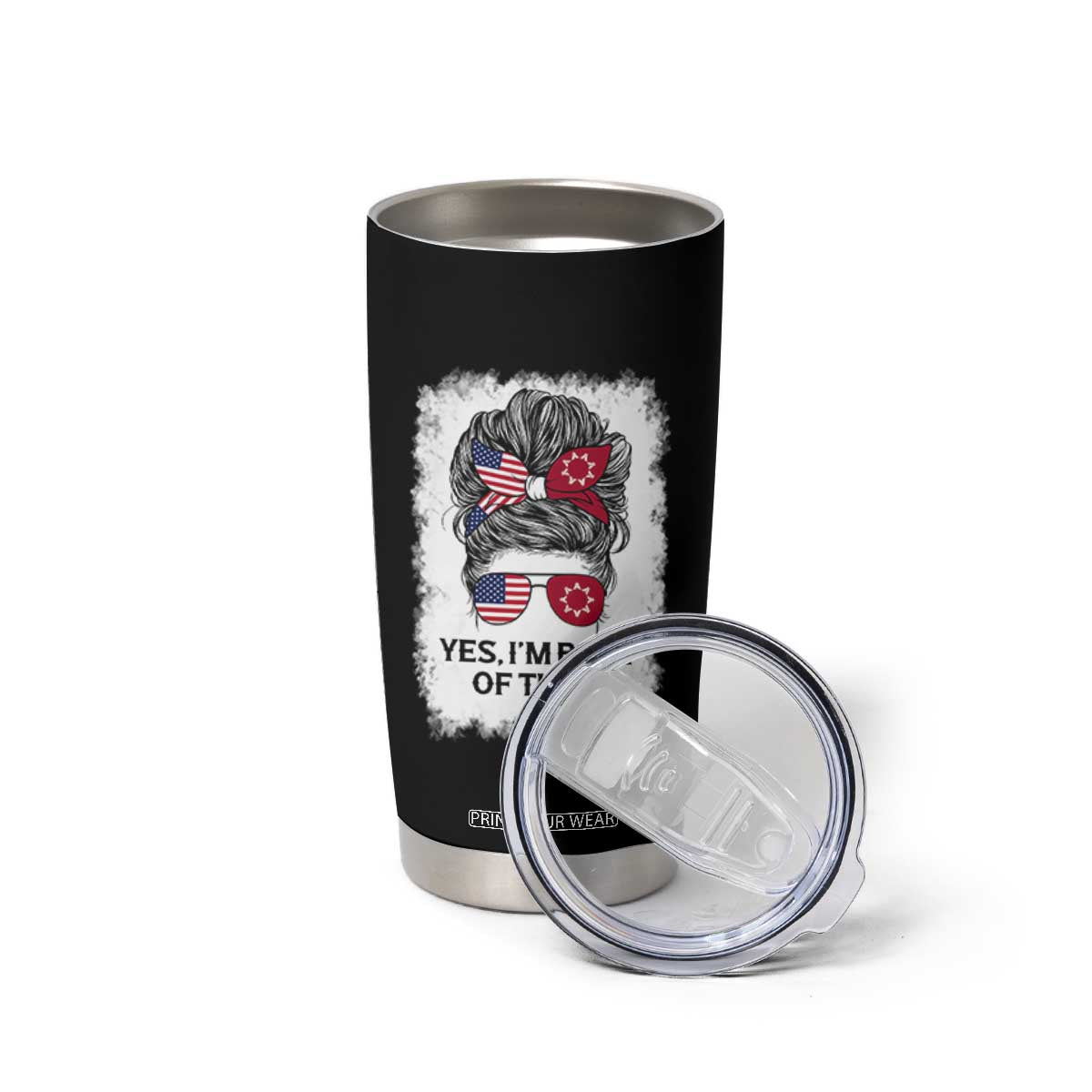 Lakota And American Pride Tumbler Cup Im Both Of Them Oglala Native Heritage