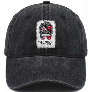 Lakota And American Pride Washed Cotton Baseball Cap Im Both Of Them Oglala Native Heritage