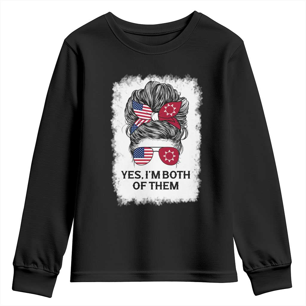 Lakota And American Pride Youth Sweatshirt Im Both Of Them Oglala Native Heritage
