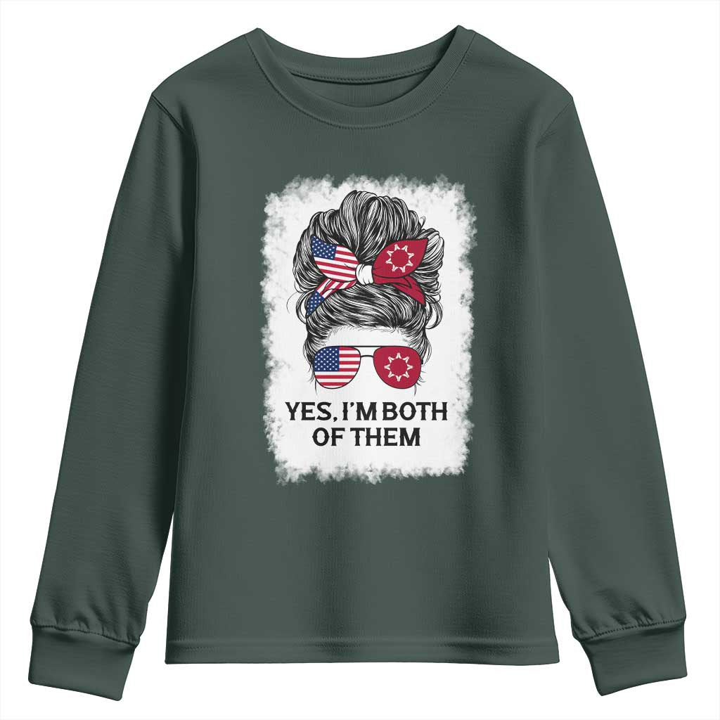Lakota And American Pride Youth Sweatshirt Im Both Of Them Oglala Native Heritage