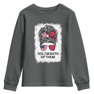 Lakota And American Pride Youth Sweatshirt Im Both Of Them Oglala Native Heritage
