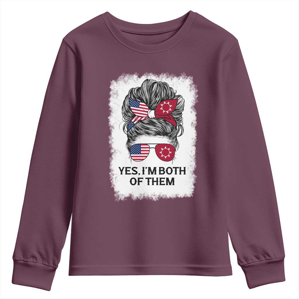 Lakota And American Pride Youth Sweatshirt Im Both Of Them Oglala Native Heritage
