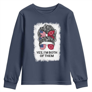 Lakota And American Pride Youth Sweatshirt Im Both Of Them Oglala Native Heritage