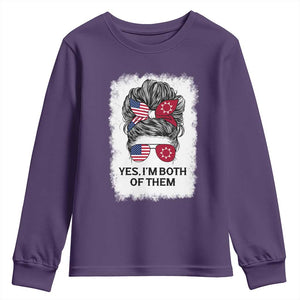 Lakota And American Pride Youth Sweatshirt Im Both Of Them Oglala Native Heritage