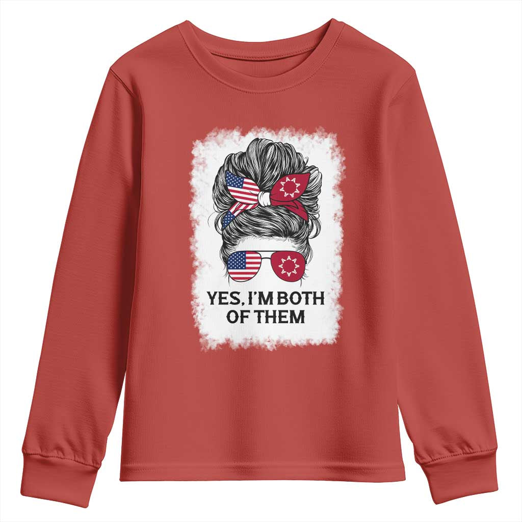 Lakota And American Pride Youth Sweatshirt Im Both Of Them Oglala Native Heritage