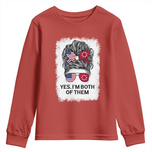 Lakota And American Pride Youth Sweatshirt Im Both Of Them Oglala Native Heritage