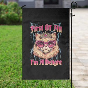 First Of All Im A Delight Garden Flag Geek Princess Cat Gift