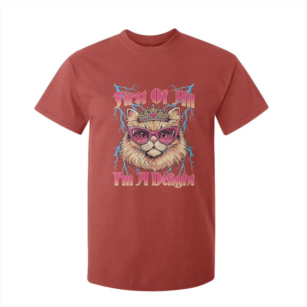 First Of All Im A Delight T Shirt For Kid Geek Princess Cat Gift