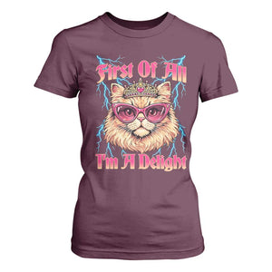 First Of All Im A Delight T Shirt For Women Geek Princess Cat Gift