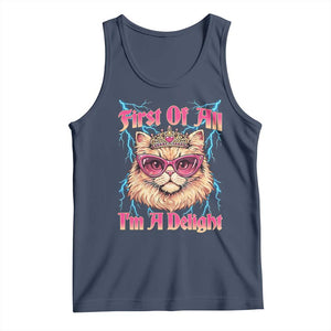 First Of All Im A Delight Tank Top Geek Princess Cat Gift