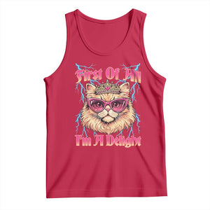 First Of All Im A Delight Tank Top Geek Princess Cat Gift