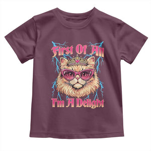 First Of All Im A Delight Toddler T Shirt Geek Princess Cat Gift